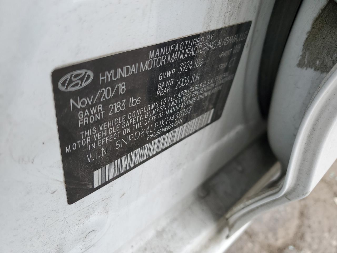 Photo 11 VIN: 5NPD84LF1KH438162 - HYUNDAI ELANTRA 