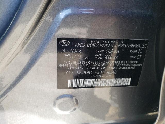 Photo 9 VIN: 5NPD84LF1KH438548 - HYUNDAI ELANTRA SE 