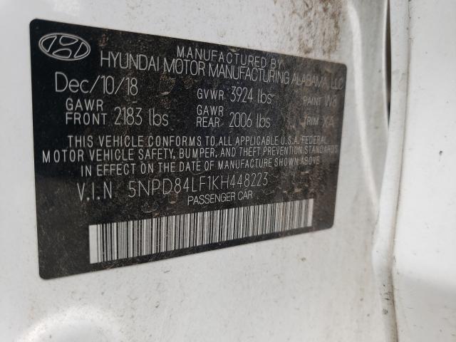 Photo 9 VIN: 5NPD84LF1KH448223 - HYUNDAI ELANTRA SE 