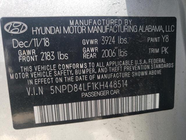 Photo 9 VIN: 5NPD84LF1KH448514 - HYUNDAI ELANTRA SE 