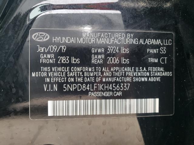 Photo 9 VIN: 5NPD84LF1KH456337 - HYUNDAI ELANTRA SE 