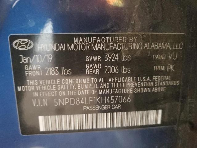 Photo 11 VIN: 5NPD84LF1KH457066 - HYUNDAI ELANTRA 