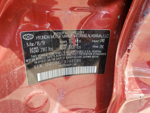 Photo 11 VIN: 5NPD84LF1KH481089 - HYUNDAI ELANTRA SE 