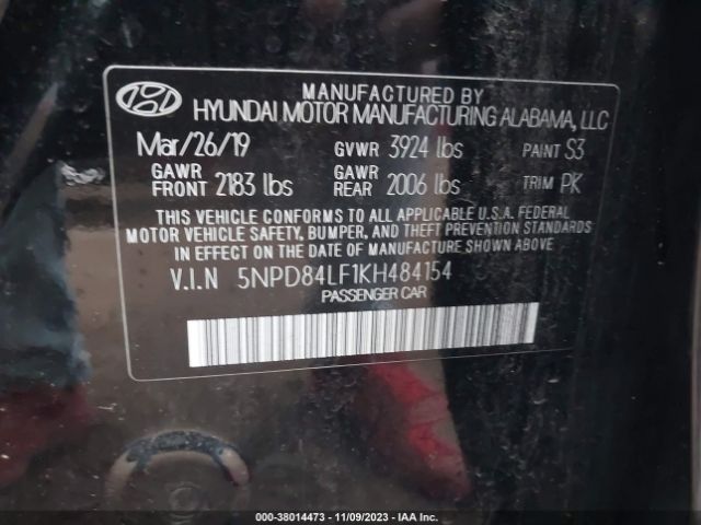 Photo 8 VIN: 5NPD84LF1KH484154 - HYUNDAI ELANTRA 