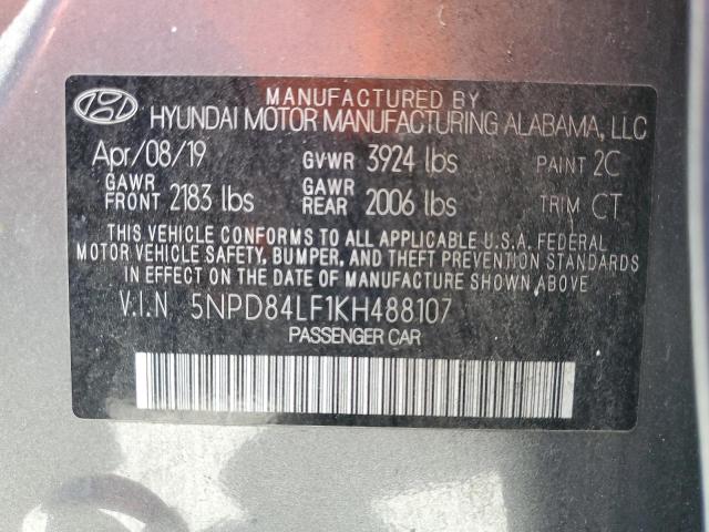 Photo 12 VIN: 5NPD84LF1KH488107 - HYUNDAI ELANTRA SE 