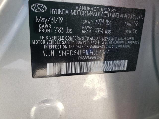 Photo 9 VIN: 5NPD84LF1LH504887 - HYUNDAI ELANTRA SE 