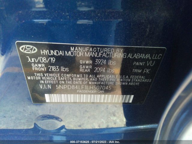 Photo 8 VIN: 5NPD84LF1LH507045 - HYUNDAI ELANTRA 