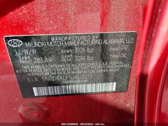 Photo 8 VIN: 5NPD84LF1LH513072 - HYUNDAI ELANTRA 