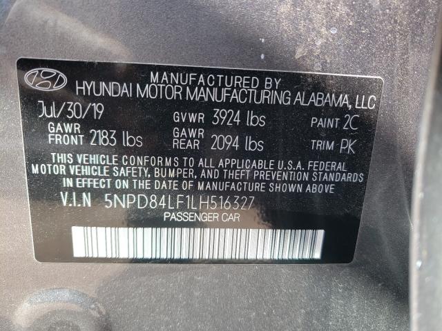 Photo 9 VIN: 5NPD84LF1LH516327 - HYUNDAI ELANTRA SE 