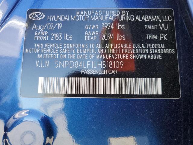 Photo 11 VIN: 5NPD84LF1LH518109 - HYUNDAI ELANTRA SE 