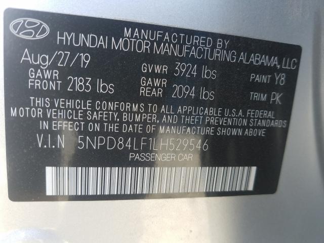 Photo 9 VIN: 5NPD84LF1LH529546 - HYUNDAI ELANTRA SE 