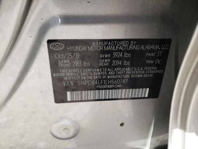 Photo 9 VIN: 5NPD84LF1LH560747 - HYUNDAI ELANTRA SE 