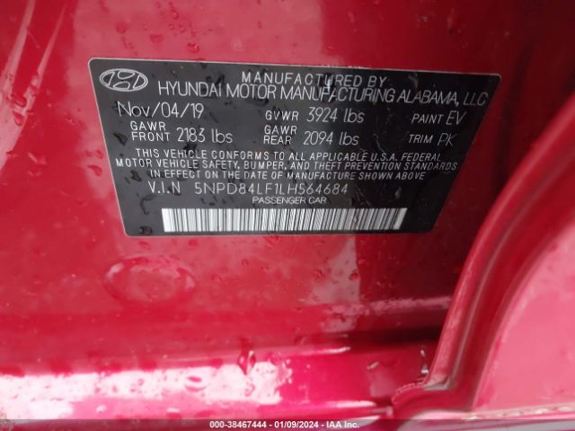 Photo 8 VIN: 5NPD84LF1LH564684 - HYUNDAI ELANTRA 