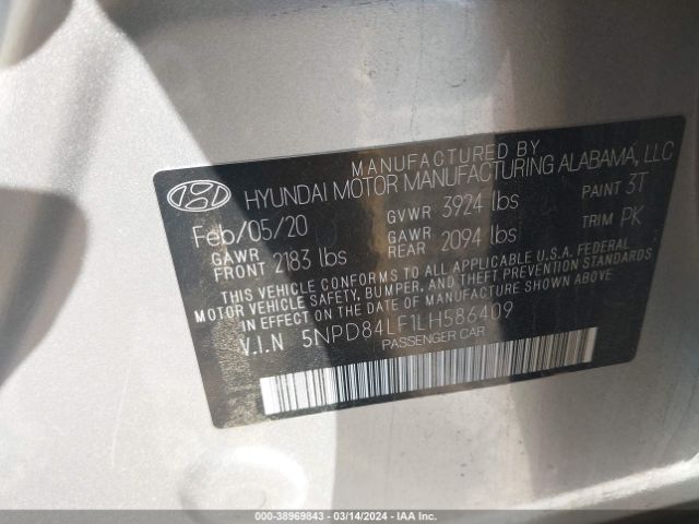 Photo 8 VIN: 5NPD84LF1LH586409 - HYUNDAI ELANTRA 