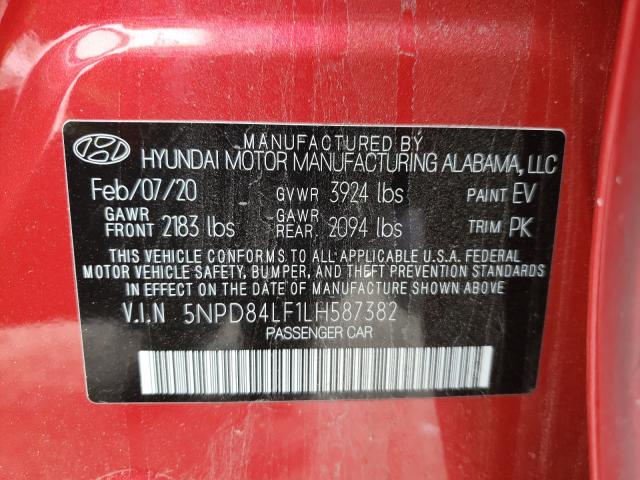 Photo 9 VIN: 5NPD84LF1LH587382 - HYUNDAI ELANTRA SE 