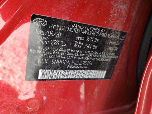 Photo 11 VIN: 5NPD84LF1LH595451 - HYUNDAI ELANTRA SE 