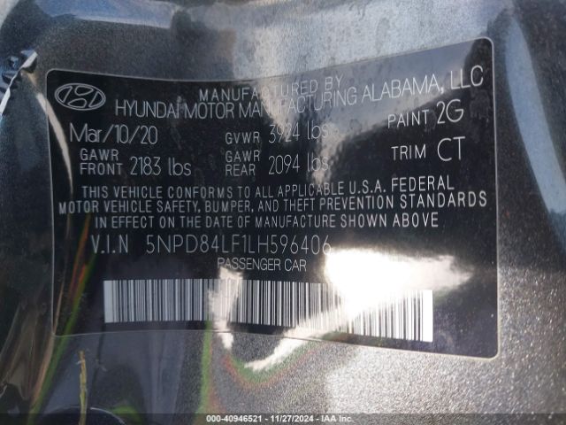 Photo 8 VIN: 5NPD84LF1LH596406 - HYUNDAI ELANTRA 