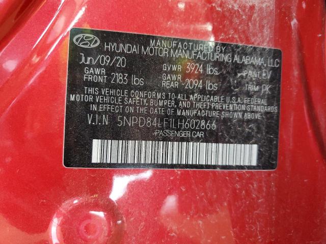 Photo 11 VIN: 5NPD84LF1LH602866 - HYUNDAI ELANTRA 