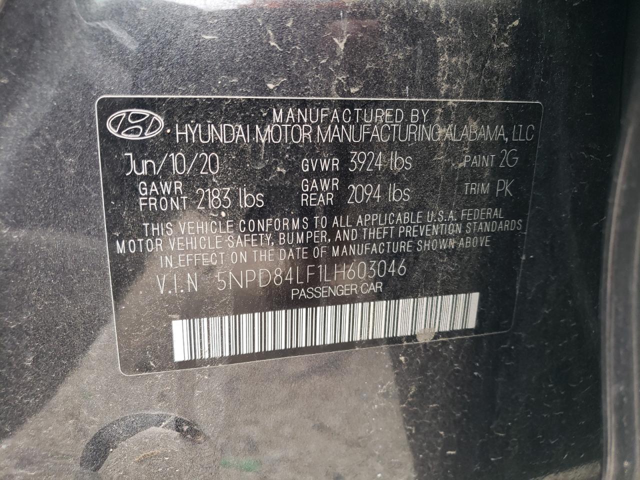 Photo 11 VIN: 5NPD84LF1LH603046 - HYUNDAI ELANTRA 