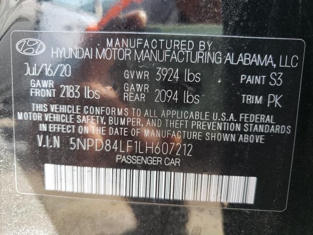 Photo 9 VIN: 5NPD84LF1LH607212 - HYUNDAI ELANTRA SE 