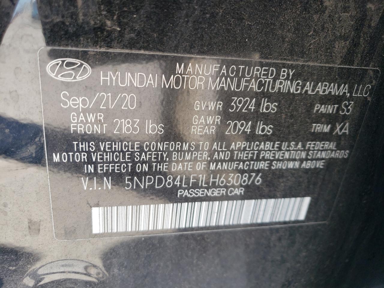 Photo 11 VIN: 5NPD84LF1LH630876 - HYUNDAI ELANTRA 