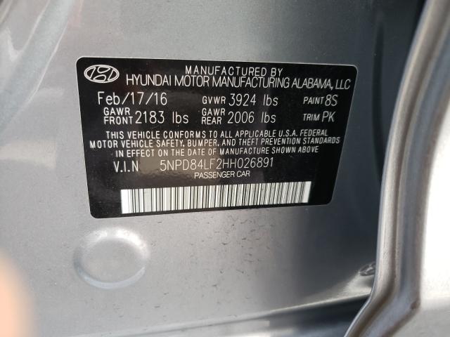 Photo 9 VIN: 5NPD84LF2HH026891 - HYUNDAI ELANTRA SE 