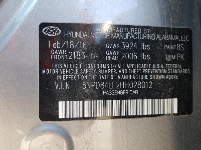 Photo 9 VIN: 5NPD84LF2HH028012 - HYUNDAI ELANTRA SE 