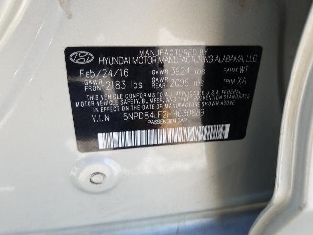 Photo 9 VIN: 5NPD84LF2HH030889 - HYUNDAI ELANTRA SE 