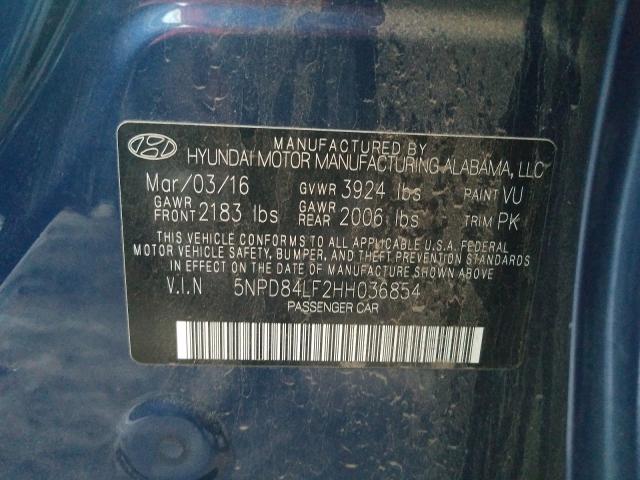 Photo 9 VIN: 5NPD84LF2HH036854 - HYUNDAI ELANTRA SE 