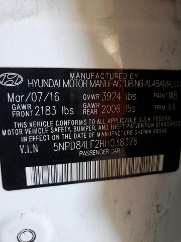 Photo 11 VIN: 5NPD84LF2HH038376 - HYUNDAI ELANTRA 