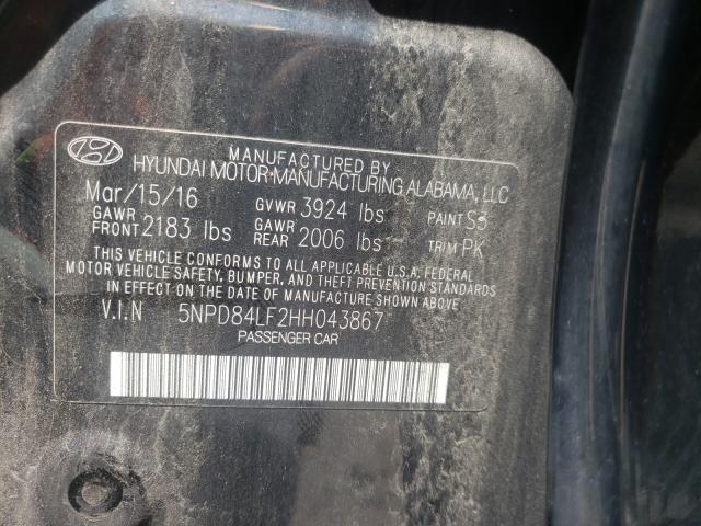 Photo 9 VIN: 5NPD84LF2HH043867 - HYUNDAI ELANTRA SE 