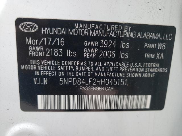 Photo 9 VIN: 5NPD84LF2HH045151 - HYUNDAI ELANTRA SE 