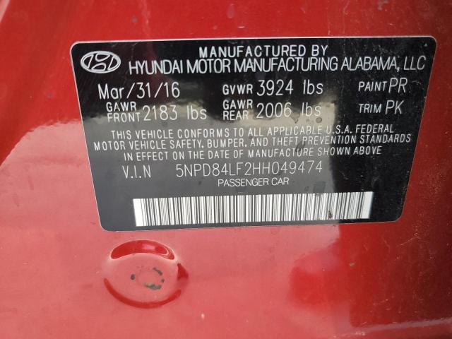 Photo 11 VIN: 5NPD84LF2HH049474 - HYUNDAI ELANTRA 