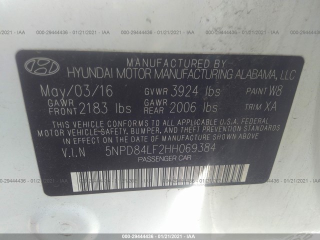 Photo 8 VIN: 5NPD84LF2HH069384 - HYUNDAI ELANTRA 