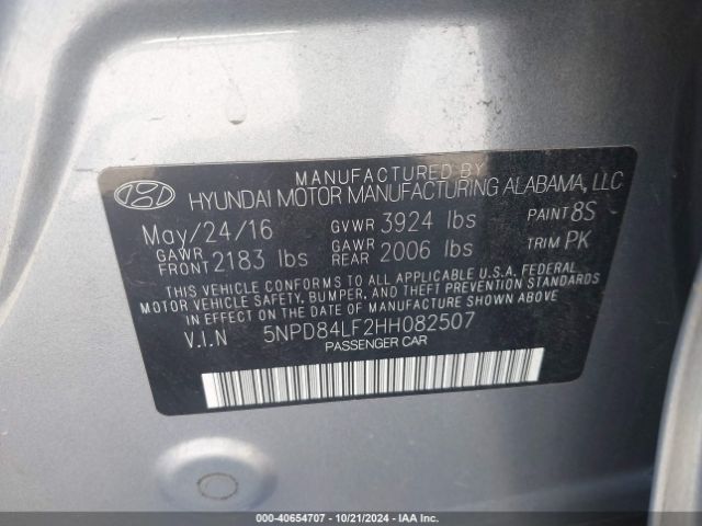 Photo 8 VIN: 5NPD84LF2HH082507 - HYUNDAI ELANTRA 