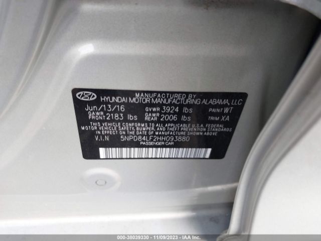 Photo 8 VIN: 5NPD84LF2HH093880 - HYUNDAI ELANTRA 