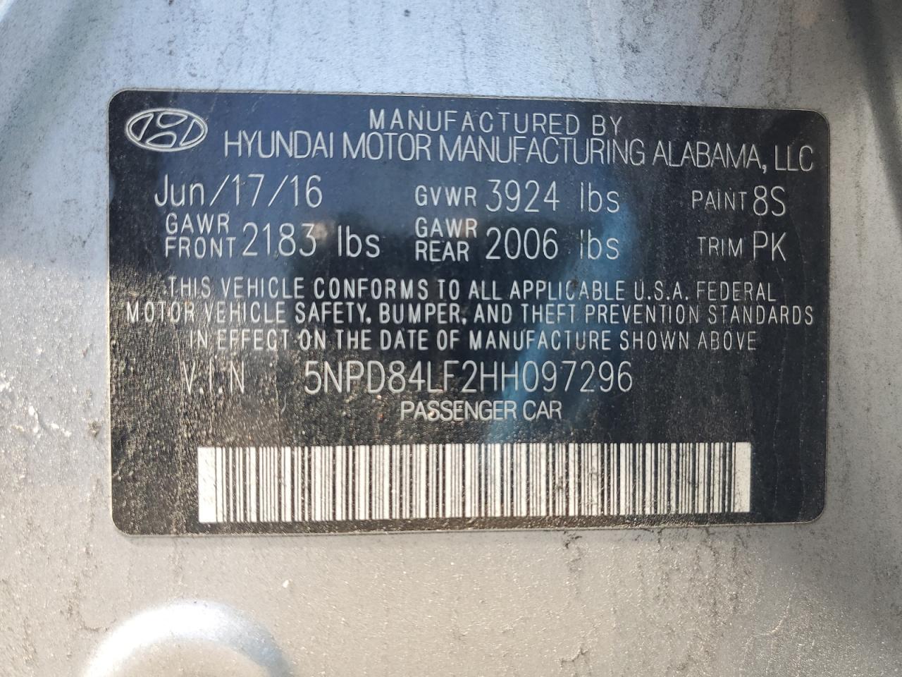 Photo 11 VIN: 5NPD84LF2HH097296 - HYUNDAI ELANTRA 