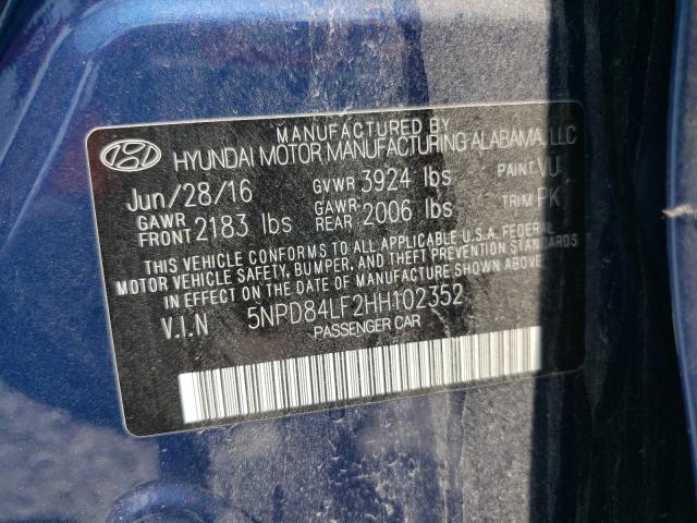 Photo 9 VIN: 5NPD84LF2HH102352 - HYUNDAI ELANTRA SE 