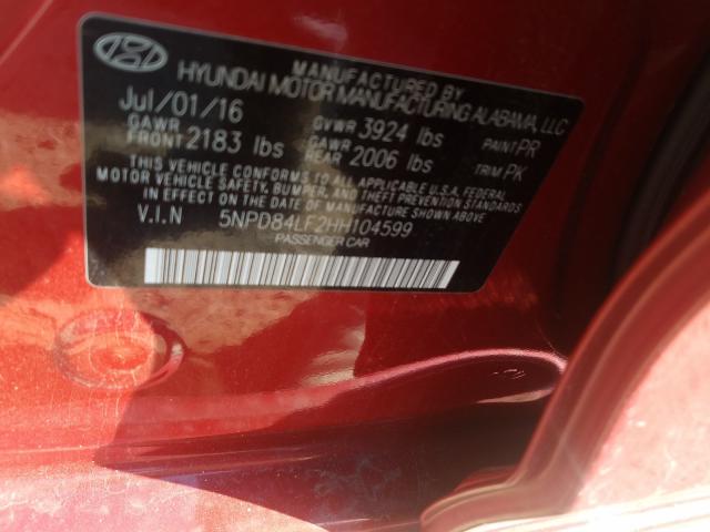 Photo 9 VIN: 5NPD84LF2HH104599 - HYUNDAI ELANTRA SE 