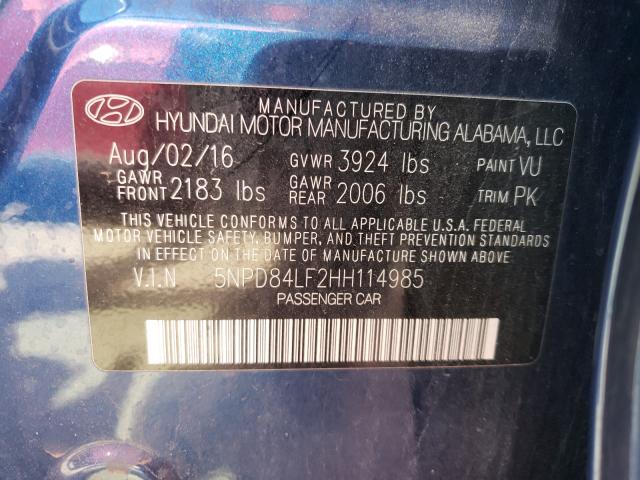 Photo 9 VIN: 5NPD84LF2HH114985 - HYUNDAI ELANTRA SE 