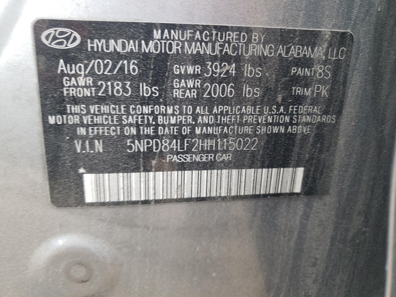 Photo 11 VIN: 5NPD84LF2HH115022 - HYUNDAI ELANTRA 