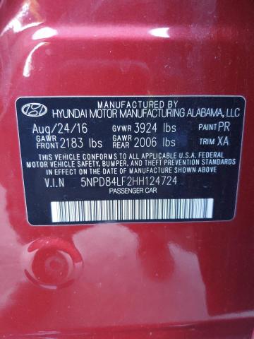 Photo 11 VIN: 5NPD84LF2HH124724 - HYUNDAI ELANTRA SE 