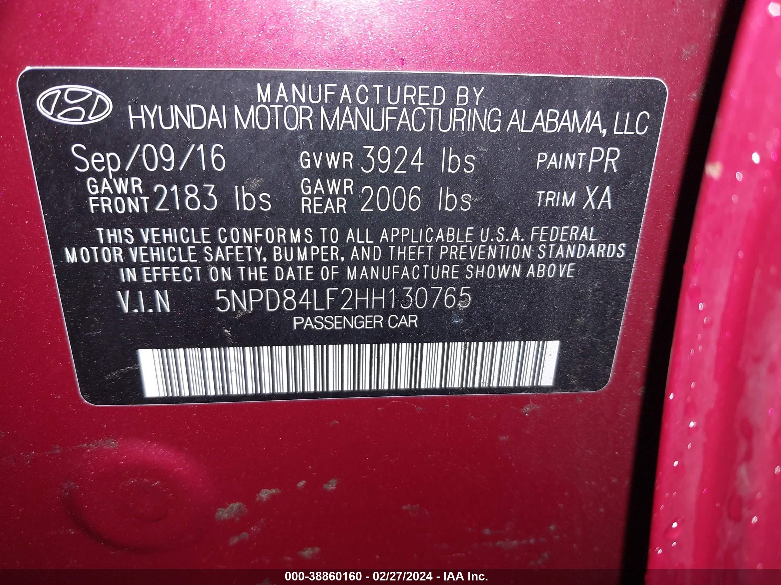 Photo 8 VIN: 5NPD84LF2HH130765 - HYUNDAI ELANTRA 