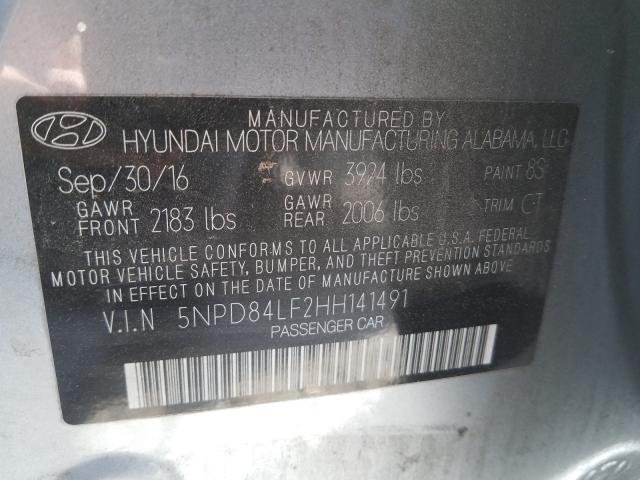 Photo 9 VIN: 5NPD84LF2HH141491 - HYUNDAI ELANTRA SE 