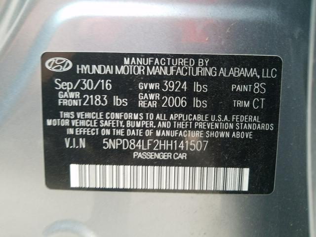 Photo 9 VIN: 5NPD84LF2HH141507 - HYUNDAI ELANTRA 