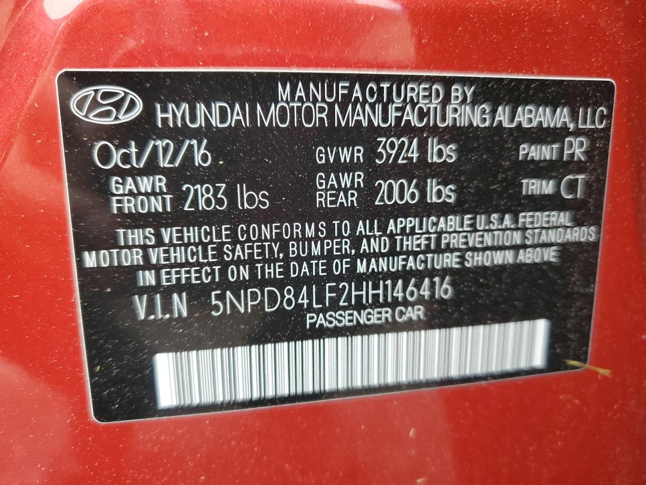 Photo 11 VIN: 5NPD84LF2HH146416 - HYUNDAI ELANTRA 