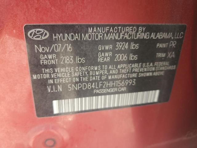 Photo 11 VIN: 5NPD84LF2HH156993 - HYUNDAI ELANTRA SE 