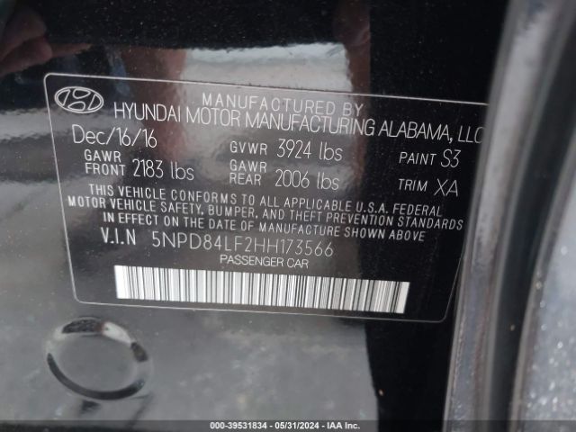 Photo 8 VIN: 5NPD84LF2HH173566 - HYUNDAI ELANTRA 