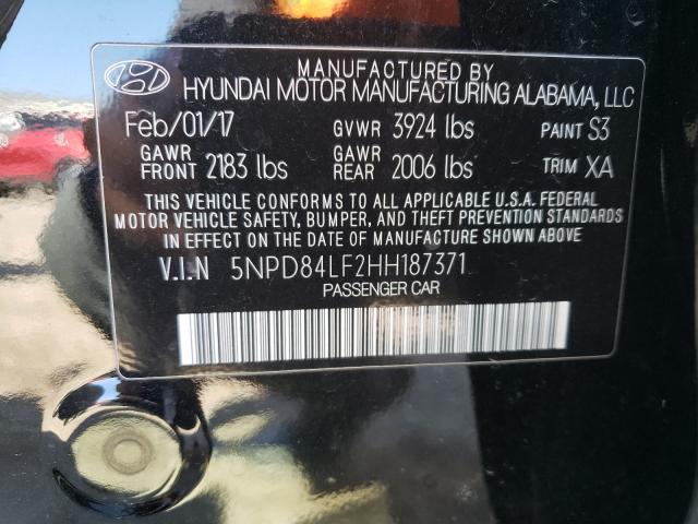 Photo 9 VIN: 5NPD84LF2HH187371 - HYUNDAI ELANTRA SE 