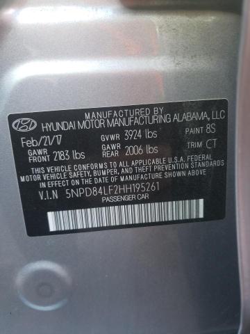 Photo 9 VIN: 5NPD84LF2HH195261 - HYUNDAI ELANTRA SE 